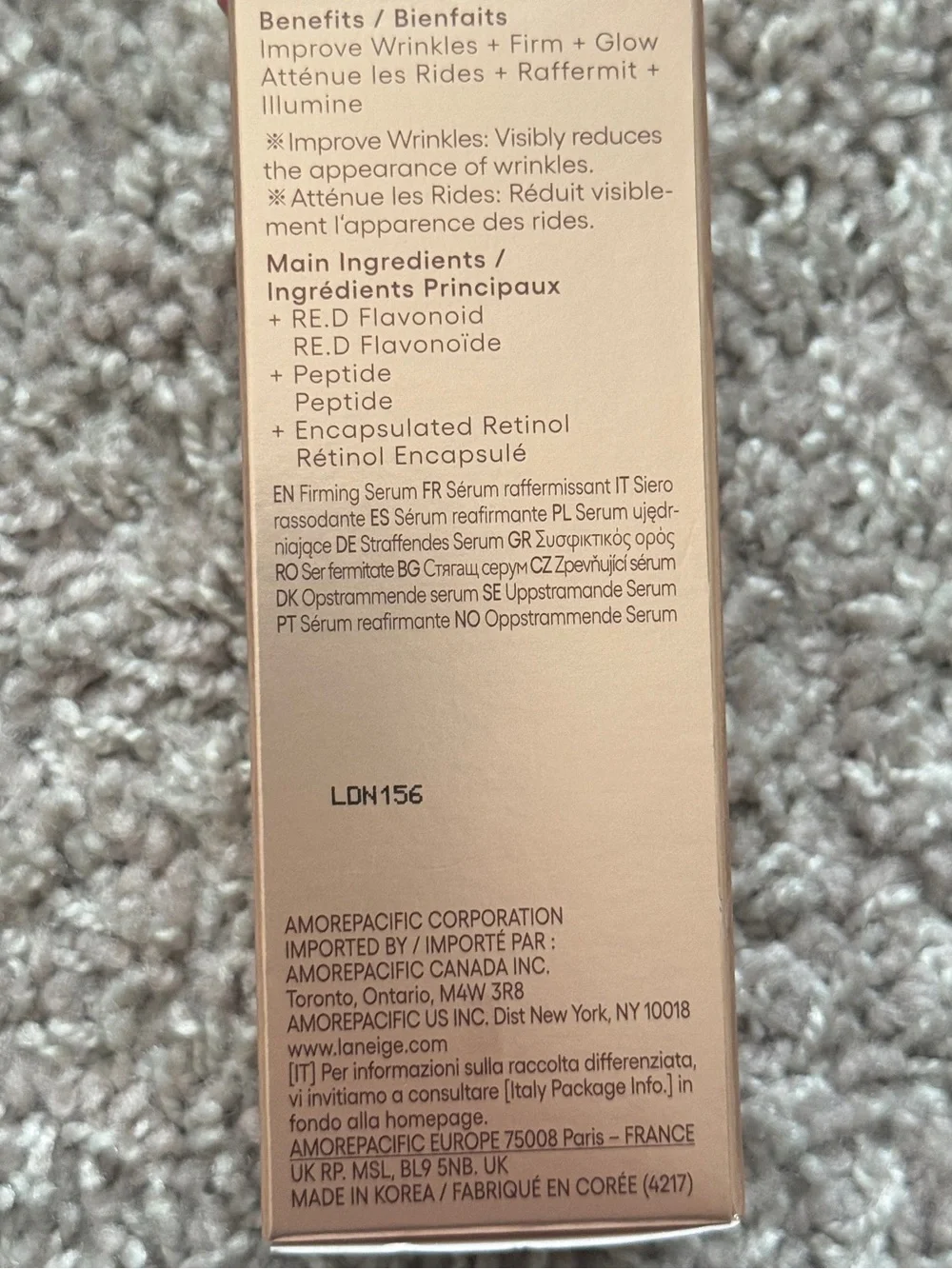 LANEIGE Perfect Renew 3X Signature Serum Advanced - Cream, White, Yellow, Brown